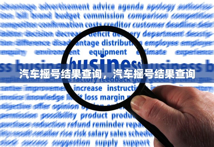 汽车摇号结果查询，汽车摇号结果查询