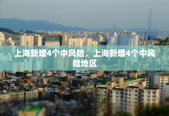 上海新增4个中风险，上海新增4个中风险地区