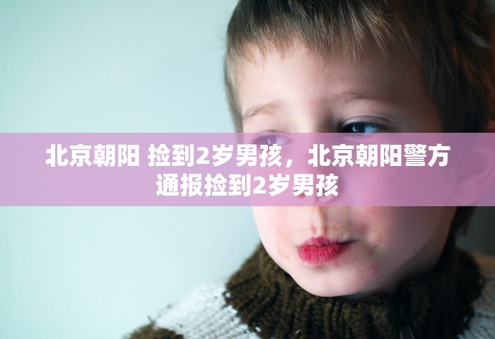 北京朝阳 捡到2岁男孩	，北京朝阳警方通报捡到2岁男孩