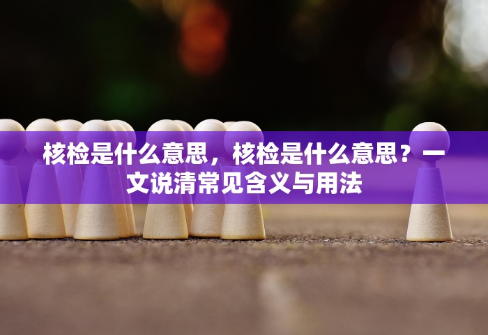 核检是什么意思，核检是什么意思？一文说清常见含义与用法
