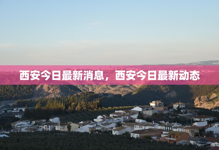 西安今日最新消息，西安今日最新动态